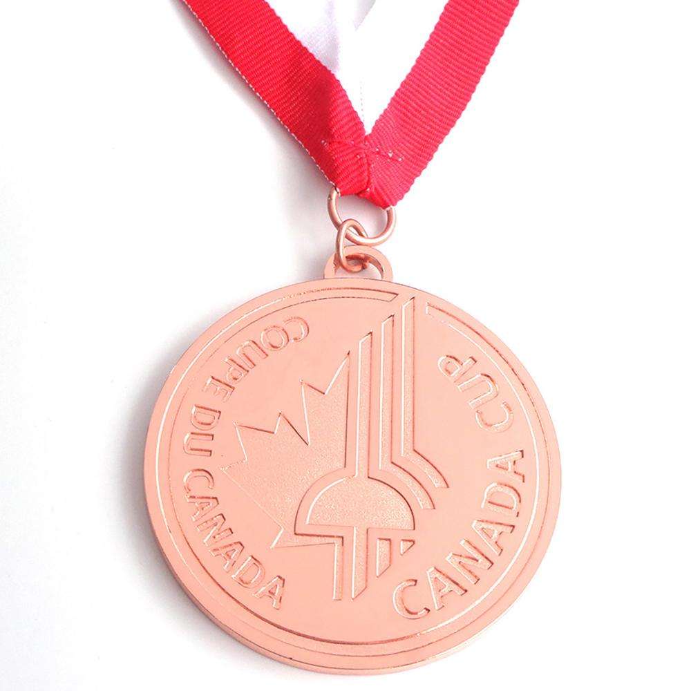 Medalla de voleibol de tenis de mesa deportiva de recuerdos baratos personalizados con barra de cinta