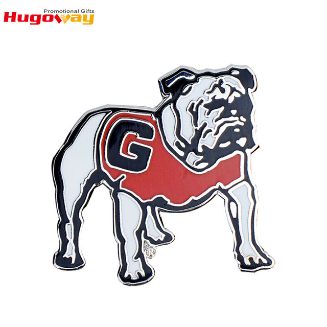 Comercio al por mayor Logo personalizado Metal Pet Llavero Lindo Bulldog Francés Llavero