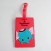 Etiquetas de nombre de maleta de silicona 3D personalizadas Etiqueta de equipaje de PVC suave con correa