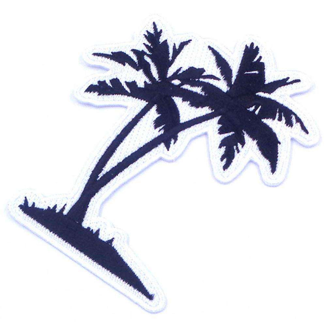 El bordado popular personalizado personalizado del árbol de coco de la moda cose en los remiendos