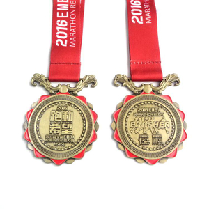 Medalla de la Academia conmemorativa de maratón personalizada, medallas de plata, bloque de marzo deportivo, medalla de Singapur