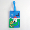 Etiqueta de equipaje de viaje personalizada Etiqueta de nombre de bolso de mano de goma de PVC de dibujos animados lindo