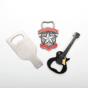Abrebotellas metálico de guitarra ROCK AND ROLL personalizado de diseño libre de fabricación OEM
