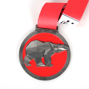 Medalla de trofeo de premio deportivo de aleación de aluminio esmaltada de la comunidad de Singapur de metal personalizado