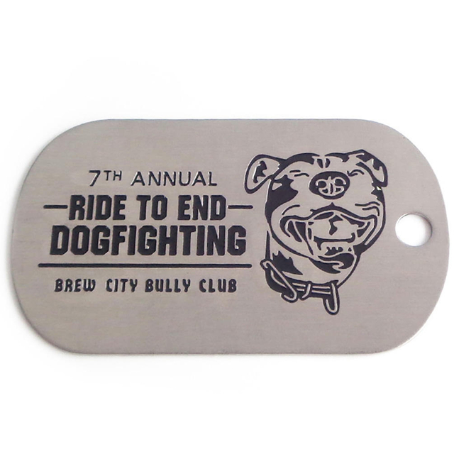 Moda en blanco metal acero inoxidable logo grabado sublimación lujo personalizado dogtag collar con cadena de bolas