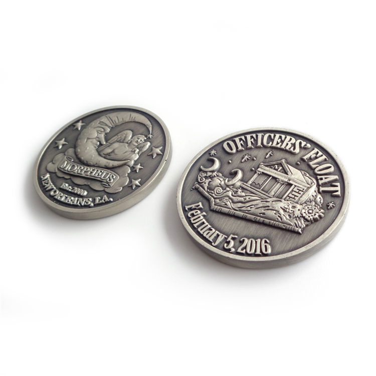 Fabricante de monedas antiguas de metal personalizado Collar de monedas de oro Moneda de desafío de plata