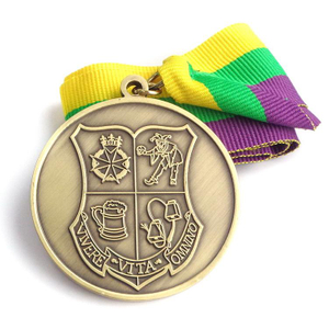 Medallas para niños personalizadas con láser de grabado niquelado personalizado con medalla de cinta