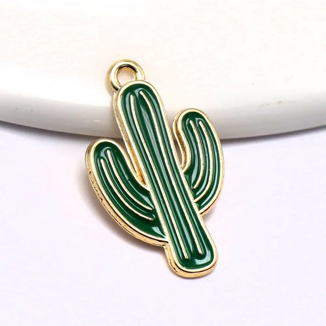 Comercio al por mayor Logotipo personalizado Planta de metal Llavero Llaveros de cactus