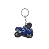 Llavero de Pvc con forma de motocicleta azul de goma personalizado Popular personalizado