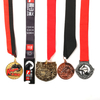Medalla con logotipo 3D de oro de fútbol personalizado, fabricación OEM, carrera de 5K, premio deportivo de fútbol personalizado de Metal, medallas personalizadas con cinta
