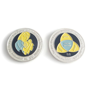 Moneda de recuerdo del desafío del 11 de septiembre de 2001 de plata de metal redondo en relieve personalizado barato nuevo