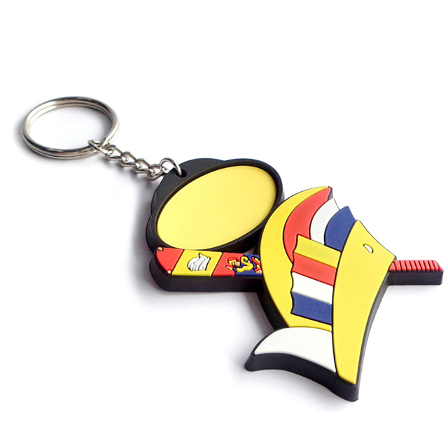 Llavero promocional 2023, llavero artesanal de metal, llavero personalizado de Pvc 3D de OEM