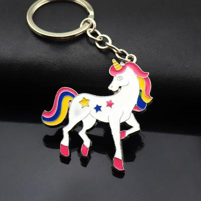 Llavero lindo para hombre del llavero del unicornio del llavero de lujo del metal de encargo al por mayor