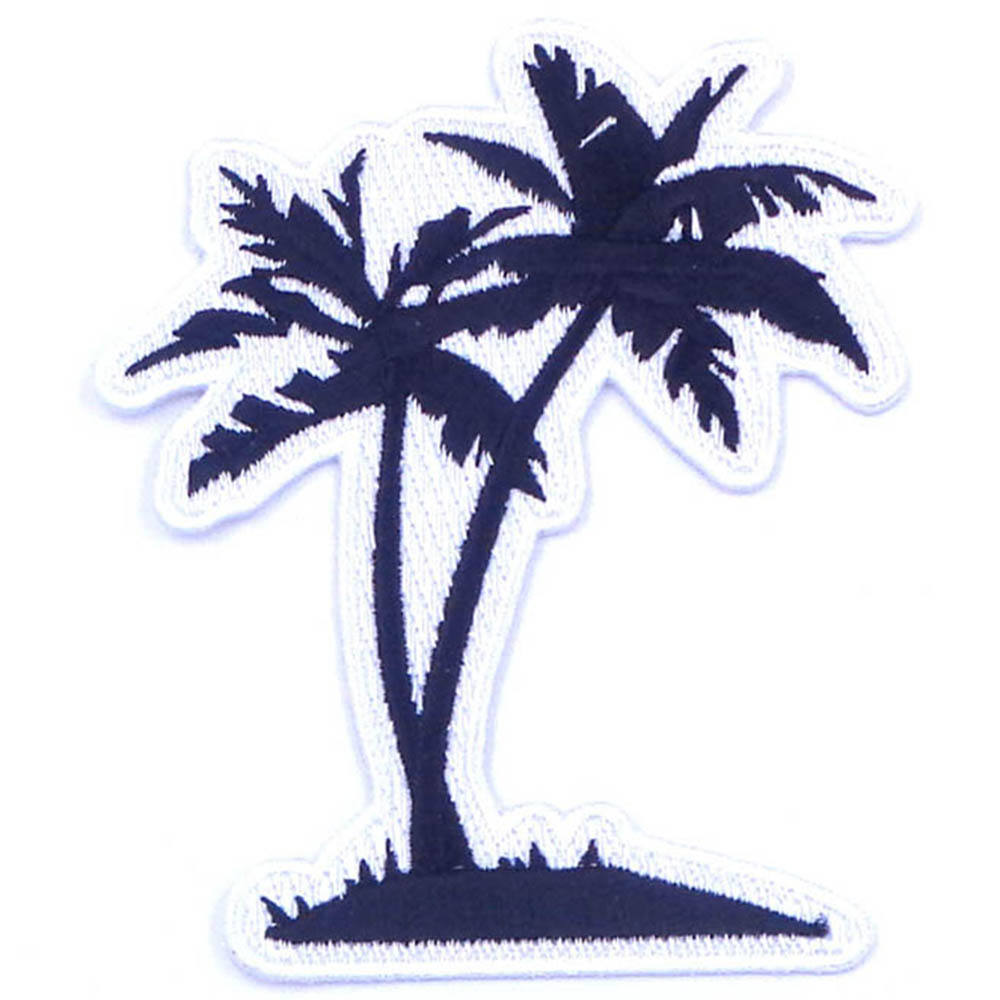 El bordado popular personalizado personalizado del árbol de coco de la moda cose en los remiendos