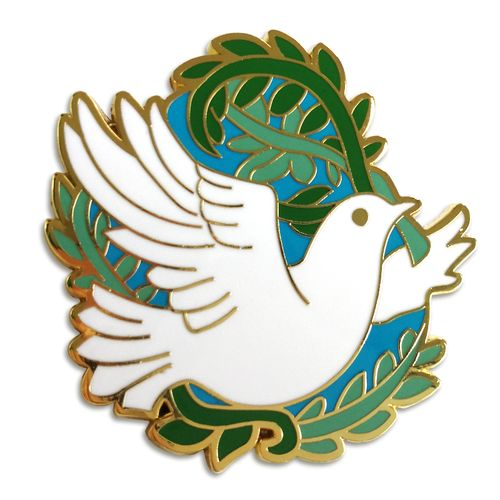 Pernos de esmalte duro de metal personalizado de fabricación OEM Pin de solapa de paloma suave