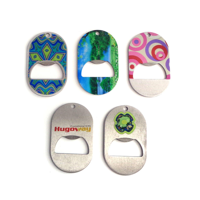 Abridor de botellas de aleación de cerveza de bar hermoso superventas personalizado logotipo personalizado de doble cara