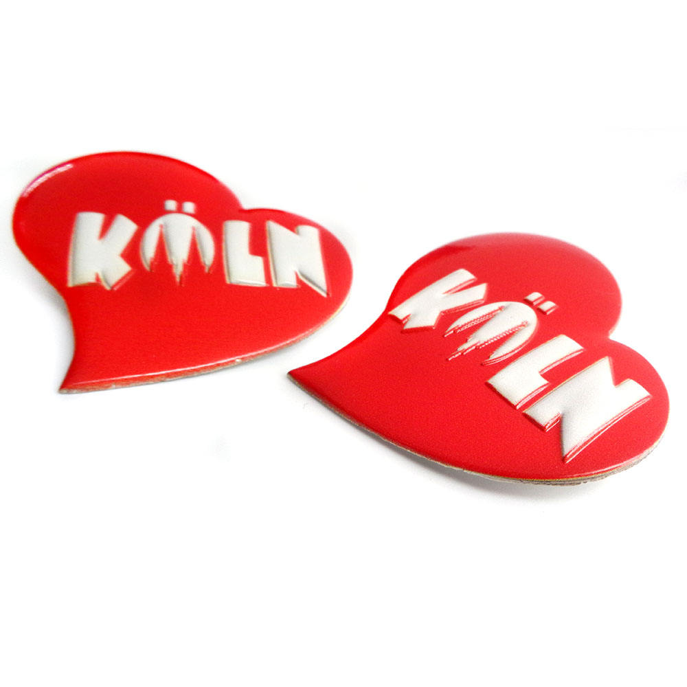 2023 45Mm Ink Jet Impresión 3D Pin de solapa Insignia Pin de solapa rojo en forma de corazón con letras