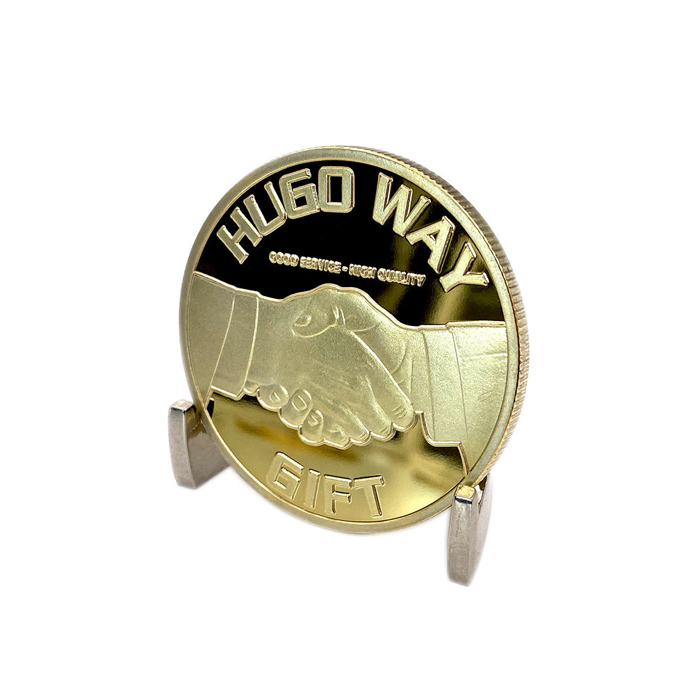 Moneda del desafío de la plata del oro del recuerdo de la aleación del cinc del logotipo de encargo del fabricante
