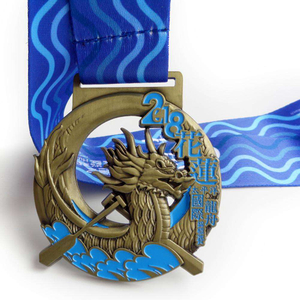 Fabricante personalizado Casting Medalla de gran tamaño Dragon Boat Race Medallas conmemorativas Deporte