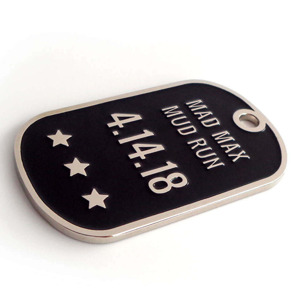 2023 Productos personalizados de alta calidad Black Metal 3d Dog Tag