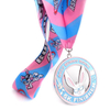 Cinturón de cinta de Color azul, blanco y rojo, personalizado o al por mayor, recuerdo de celebración, medallas de reunión deportiva, medalla escolar de Metal de aleación en blanco