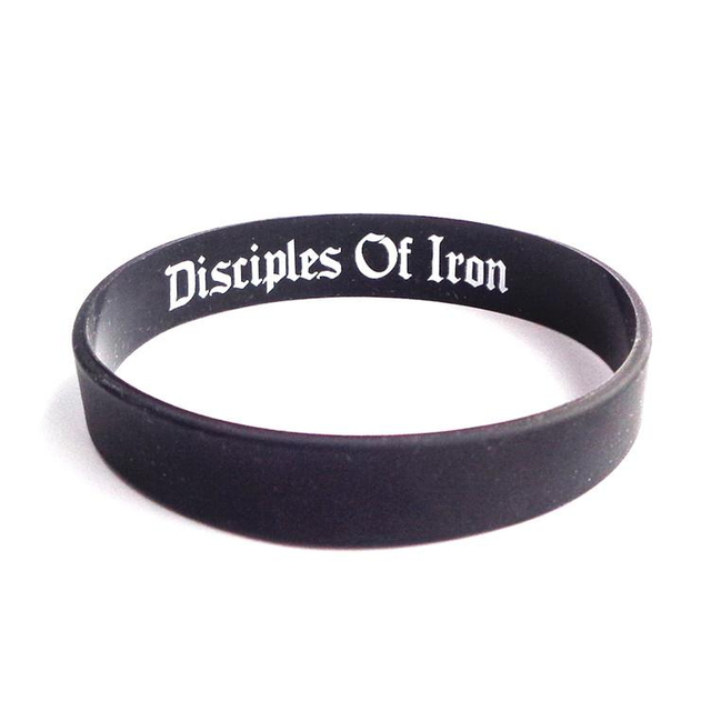 Pulsera antiestática de silicona negra personalizada para mujer