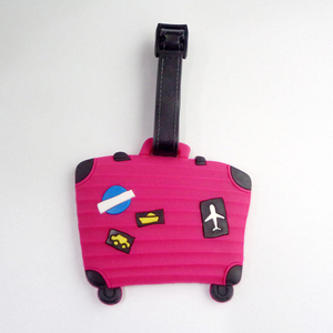 Etiquetas de equipaje de viaje de silicona de goma de Pvc suave con logotipo de diseño personalizado de recuerdo de llavero personalizado