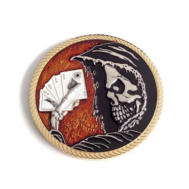 Moneda personalizada de fabricación OEM de fútbol Lucifer Jesús Santa Feng Shui