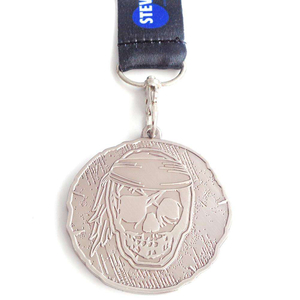 Premio de medallas en blanco de memoria 3D personalizado con cortina de cinta