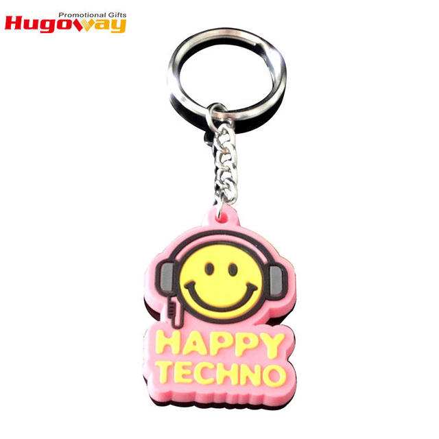 Llavero de bolsa de marca de Pvc artesanal de metal 3D personalizado