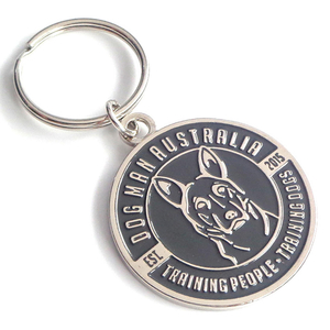 Etiqueta de perro personalizada de diseño gratuito Etiqueta de perro de sublimación redonda de metal Etiqueta de nombre de perro Llavero