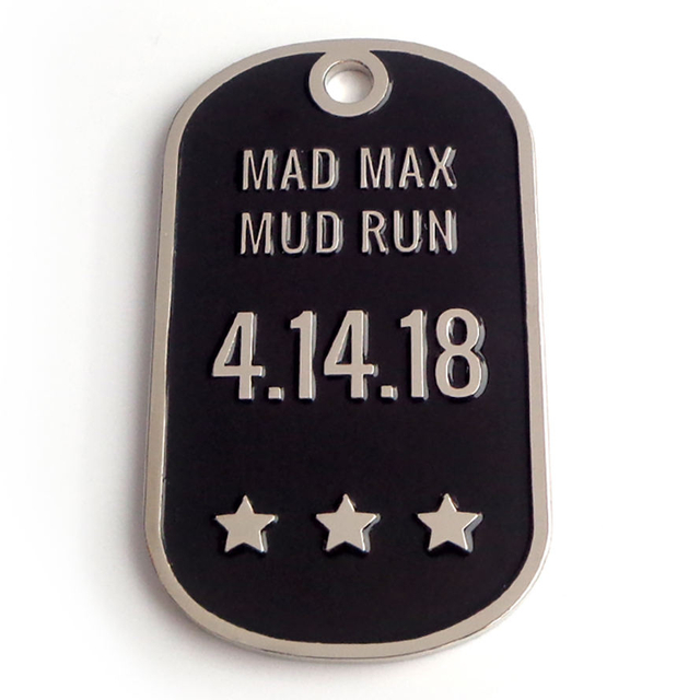 2023 Productos personalizados de alta calidad Black Metal 3d Dog Tag